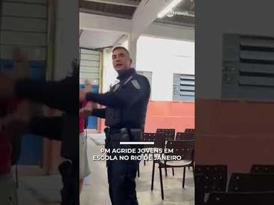 VÍDEO: PM agride jovens em escola no Rio de Janeiro; agente foi afastado | #SBTNews
