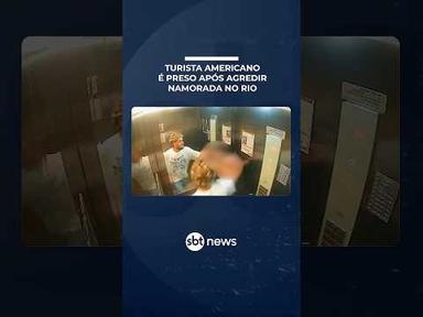 Turista americano é preso após ser flagrado agredindo namorada em elevador no Rio | #SBTBrasil