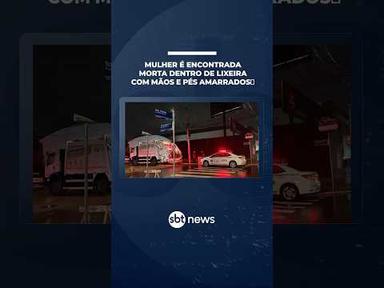 Mulher é encontrada morta dentro de lixeira com mãos e pés amarrados | #SBTNotícias