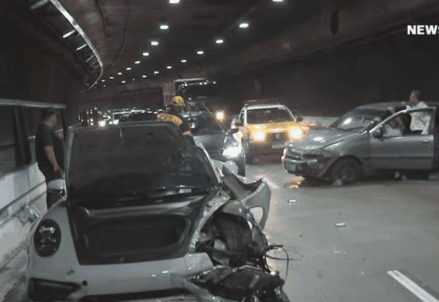 Motorista de Porsche foge após acidente com ferido no Túnel Ayrton Senna, em SP
