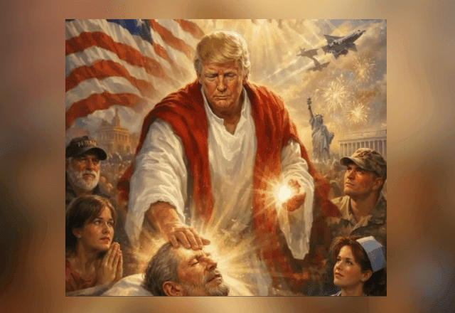 Trump posta foto de si mesmo como Jesus e apaga postagem após críticas