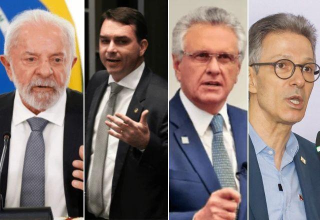 Lula empata com Flávio, Caiado e Zema no 2º turno, aponta Datafolha