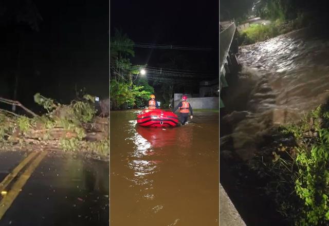 Chuva no litoral de SP causa estragos e deixa 1 desaparecido; Ubatuba decreta emergência